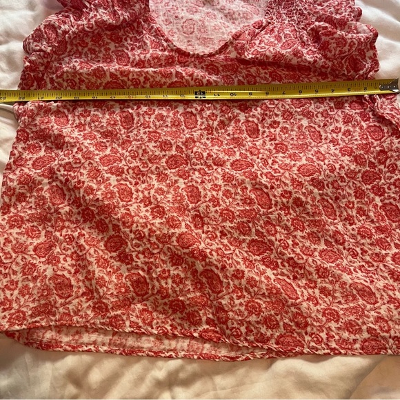 NEW! Style & Co Women’s Gauze Flutter Sleeve Top 1X Plus Size Coral - Picture 8 of 9